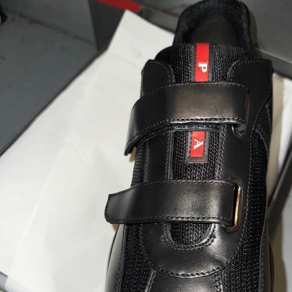 Prada black leather sneakers, size 40 - Picture 2 of 4